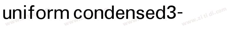 uniform condensed3字体转换